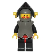 Knight (Breastplate on Black) - Black Legs, Armor, Yellow Dragon Plume