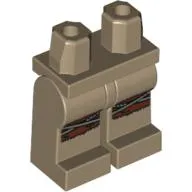 Hips and Dark Tan Legs with Tattered Knees Print