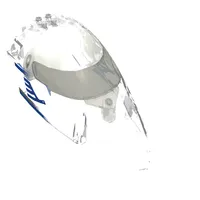 Aircraft Fuselage Curved Forward 8 x 16 x 5 with Trans-Brown Glass with Blue Airline Bird and Stripes Print