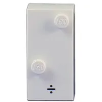 Braille Brick 2 x 4 with 2 Studs ⠌ and Divide Print