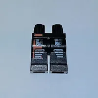 Hips and Black Legs with Gray Pockets and Orange Stripe Print (Flex)