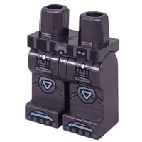 Hips and Pearl Titanium Legs with Armor, Medium Azure Triangles, Toes, Black Belt print