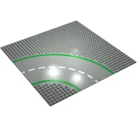 Baseplate 32 x 32 with 9-Stud Curve and Road Print