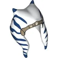 Headdress Togruta Montrals with Gold Band, Blue Markings print