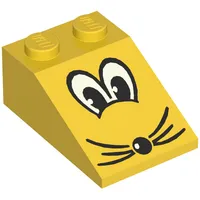 Slope 33° 3 x 2 with Eyes, Nose and Whiskers Print