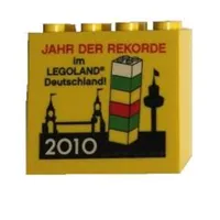 Brick 2 x 4 x 3 with 'JAHR DER REKORDE im LEGOLAND Deutschland 2010' Print