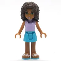 Andrea - Lavender Top, Medium Azure Skirt