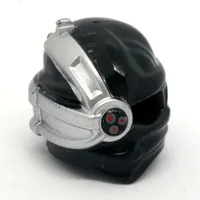 Wrap with Cyborg Eyepiece and Triple Red Sensor on Silver Background Print