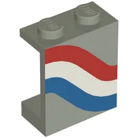 Panel 1 x 2 x 2 Solid Stud with Red/White/Blue Left Print