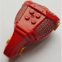 Large Figure Torso with Adric, Sir Print (Red Front and Silver Chain Mail) Brick 2 x 2 Relief (Series 3)