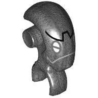 Minifig Head Special, Mechanical with Silver Eyes, Black Stripe print