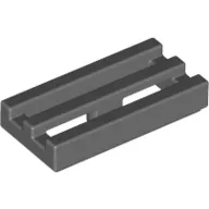 Tile Special 1 x 2 Grille with Bottom Groove