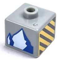 Pen Bead, Square with Ice Berg Print