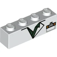Brick 1 x 4 with Lab Coat Print, ID Badge