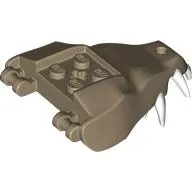 Creature Body Part, Dragon Head Upper Jaw with 4 Studs on Top and White Teeth print