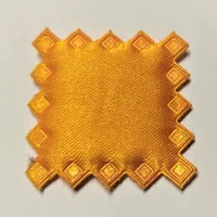 Belville, Pillow 4 x 4 with Border of Diagonally Embossed Squares