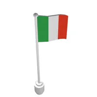 Flag on Flagpole with Grove and Italy Print