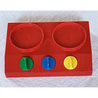 Duplo Doll Stove Top with Green, Blue and Yellow Knobs