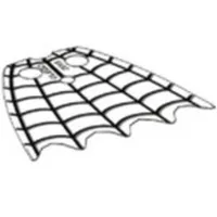 Neckwear Cape, Scalloped 5 Points, Black Spider Web Print