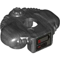 Minifig Neckwear Shoulder Pads with Scuba Tank and Front Panel with Red Battery Life Indicator Print