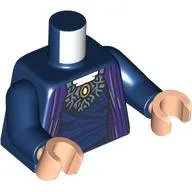 Torso, Dark Purple Robe, Sand Blue Collar, Gold Pendant print, Dark Blue Arms, Light Nougat Hands