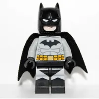Batman, Light Bluish Gray Suit, Black Cape and Cowl, Black Head