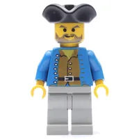 Pirate - Brown Shirt, Light Gray Legs, Black Tricorne