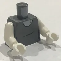 Torso Tank Top with White Neck with Red Vampire Bite Print, White Arms and Hands