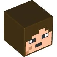 Minifig Head Special, Cube with Light Nougat Face Print