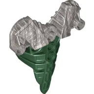 Large Figure Torso Cover, Armour, Toa Inika (Type 2) with Marbled Pearl Light Gray Pattern