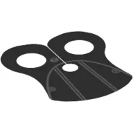 Neckwear Cape, Pauldron with 4 Thin Gray Stripes Print