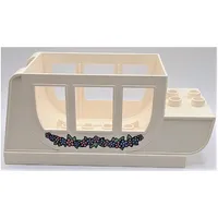 Duplo Horse Carriage Body with Flowers Print