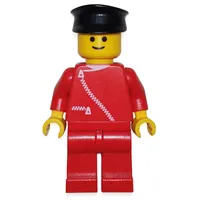 Man, Red Jacket with Zipper, Red Legs, Black Hat