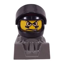 Racer - Black Helmet, Black Visor, Dark Gray Body