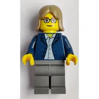 Dark Blue Torso, Dark Bluish Grey Legs, Dark Tan Hair