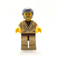 Obi-Wan Kenobi, Old, Yellow Skin, Light Bluish Gray Hair (3626b Head)