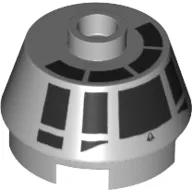 Brick Round 2 x 2 Truncated Cone with Black Millennium Falcon Cockpit Print