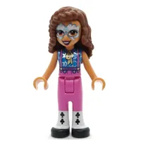 Olivia - Dark Azure Top, Dark Pink Pants, Face Paint