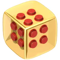 Die - 6 Sided Rubber Frame with Red Centre Studs (Board Games)