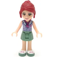 Mia - Lavender Blouse, Sand Green Skirt