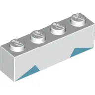 Brick 1 x 4 with Tuxedo print