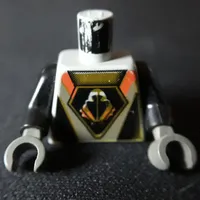 Torso UFO Triangular Insignia Print, Black Arms, Dark Gray Hands