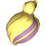 Hair Ponytail Off-center with Lavender Stripes Print