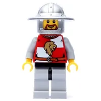 Lion Knight, Wide Brim Helmet, Beard