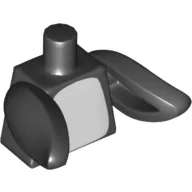 Torso White Chest / Belly Print (Penguin) / Black Flippers