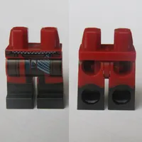 Hips with Dark Red Legs and Black Boots Pattern with Dark Brown Pockets, Blue Sash (Wong)