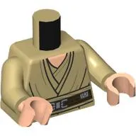 Torso Robe, Dark Brown Belt print, Tan Arms, Light Nougat Hands