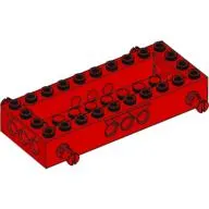 Vehicle Base 4 x 10 x 1 1/3 with 8 x 2 Recessed Center [4 Pins / Technic Holes]