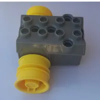 Duplo Toolo, Pullback Motor 3 x 4 with Yellow Wheels