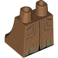 Hips and Legs Under Dress/Robe Black Lines, Dark Tan Mud